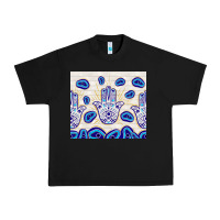 Black evil eyes with white wooden pattern Urban Heavy Tee - TumblerDesignByShophia