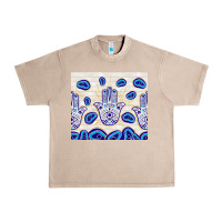 Evil Eyes With White Wooden Pattern Urban Heavy Tee | Teevron