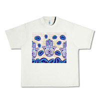 Pistachio evil eyes with white wooden pattern Urban Heavy Tee - TumblerDesignByShophia