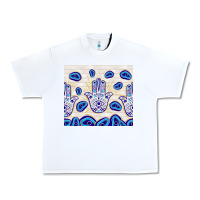 White evil eyes with white wooden pattern Urban Heavy Tee - TumblerDesignByShophia