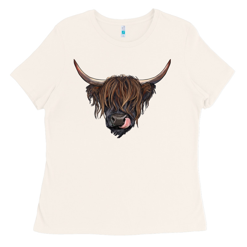 Black Highland Cow Ladies Tee by RanaPortraitStore | Teevron