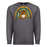Charcoal Heather western bee gnomes sunflowers beehive honeycomb leopard turquoise sera Premium Sweatshirt - Artiststas