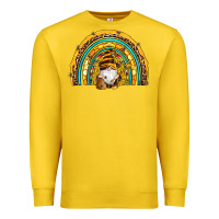Lemon western bee gnomes sunflowers beehive honeycomb leopard turquoise sera Premium Sweatshirt - Artiststas