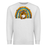 Oatmeal Heather western bee gnomes sunflowers beehive honeycomb leopard turquoise sera Premium Sweatshirt - Artiststas