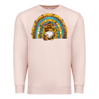 Pale Pink western bee gnomes sunflowers beehive honeycomb leopard turquoise sera Premium Sweatshirt - Artiststas
