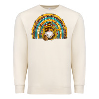 Sandshell western bee gnomes sunflowers beehive honeycomb leopard turquoise sera Premium Sweatshirt - Artiststas