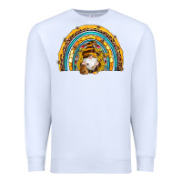 White western bee gnomes sunflowers beehive honeycomb leopard turquoise sera Premium Sweatshirt - Artiststas