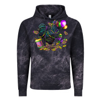Cloud Black mardi gras chicken Vintage Hoodie - CowGirlArtShop