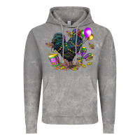 Cloud Rock mardi gras chicken Vintage Hoodie - CowGirlArtShop