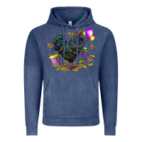 Vintage Denim mardi gras chicken Vintage Hoodie - CowGirlArtShop