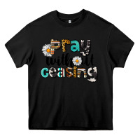 Black Pray Without Ceasing Heavy Core Tee - LillyAllenDesigns