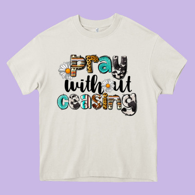 Pray Without Ceasing Heavy Core Tee Designed By Lillyallendesigns