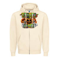 Sandshell Spooky Vibes Zipper Hoodie - CowhideDigitalArt