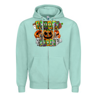 Seafoam Spooky Vibes Zipper Hoodie - CowhideDigitalArt