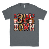 Charcoal Heather three up three down baseball Classic Tee - Jasminsmagicworld