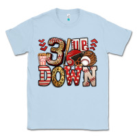 Dusty Blue three up three down baseball Classic Tee - Jasminsmagicworld