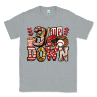 Heather Grey three up three down baseball Classic Tee - Jasminsmagicworld