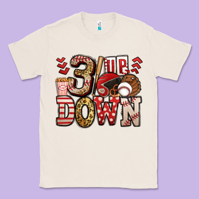 Three Up Three Down Baseball Classic Tee Designed By Jasminsmagicworld