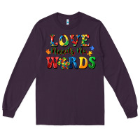 Plum Love needs no words Long Sleeve Tee - CowGirlArtShop