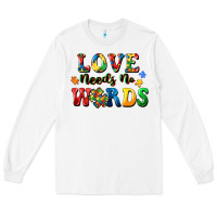 White Love needs no words Long Sleeve Tee - CowGirlArtShop