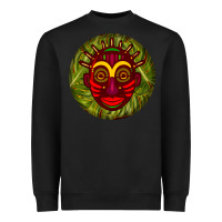 African Masks Round Earrings 4 Heavyweight Sweatshirt | Teevron
