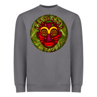 Storm african masks round earrings 4 Heavyweight Sweatshirt - BundleAndBundleShop