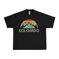 Black Colorado Retro Vintage Mountains Nature Hiking Urban Heavy Tee - minhPixels