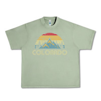 Oil Green Colorado Retro Vintage Mountains Nature Hiking Urban Heavy Tee - minhPixels