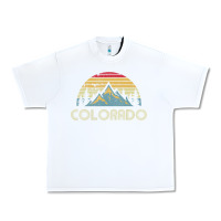 White Colorado Retro Vintage Mountains Nature Hiking Urban Heavy Tee - minhPixels
