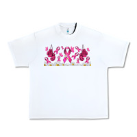 White cancer ribbon with daisy Urban Heavy Tee - TumblerDesignByShophia