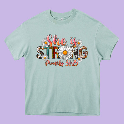 Western She Is Strong Heavy Core Tee Designed By Lillyallendesigns