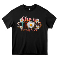Black Western She Is Strong Heavy Core Tee - LillyAllenDesigns