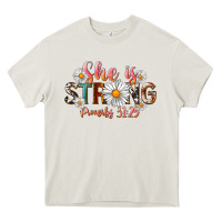 Cream Western She Is Strong Heavy Core Tee - LillyAllenDesigns