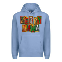 Colony Blue merry mama Premium Hoodie - FaDigitalArtStudio