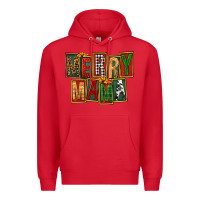 Red merry mama Premium Hoodie - FaDigitalArtStudio
