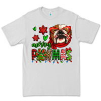 Dove Grey merry pawmas christmas bulldog Premium Tee - Jasminsmagicworld