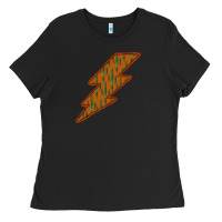 Black Western Cactus Lightning Orange Background Ladies Tee - Bettercallsaul
