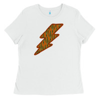 White Western Cactus Lightning Orange Background Ladies Tee - Bettercallsaul