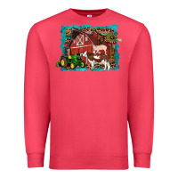 Cardinal farm life tractor cow pig rooster Premium Sweatshirt - Artiststas