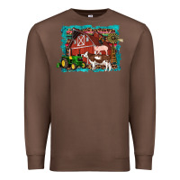 Chestnut farm life tractor cow pig rooster Premium Sweatshirt - Artiststas