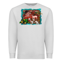Dove Grey farm life tractor cow pig rooster Premium Sweatshirt - Artiststas