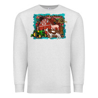 Oatmeal Heather farm life tractor cow pig rooster Premium Sweatshirt - Artiststas