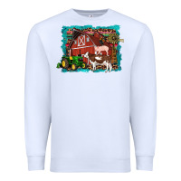 White farm life tractor cow pig rooster Premium Sweatshirt - Artiststas