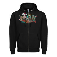 Black howdy christmas Zipper Hoodie - CowhideDigitalArt