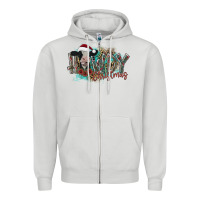 Dove Grey howdy christmas Zipper Hoodie - CowhideDigitalArt