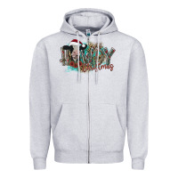 Heather Grey howdy christmas Zipper Hoodie - CowhideDigitalArt