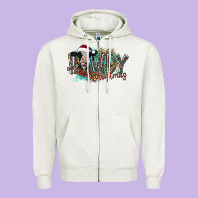 Howdy Christmas Zipper Hoodie Designed By Cowhidedigitalart