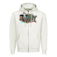 Oatmeal Heather howdy christmas Zipper Hoodie - CowhideDigitalArt