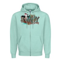 Seafoam howdy christmas Zipper Hoodie - CowhideDigitalArt