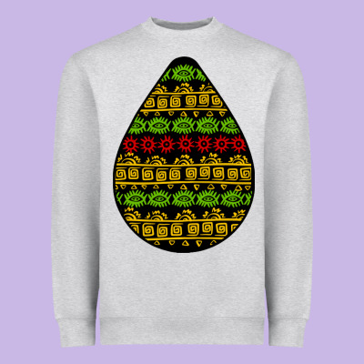 African Masks Teardrop Heavyweight Sweatshirt Designed By Bundleandbundleshop